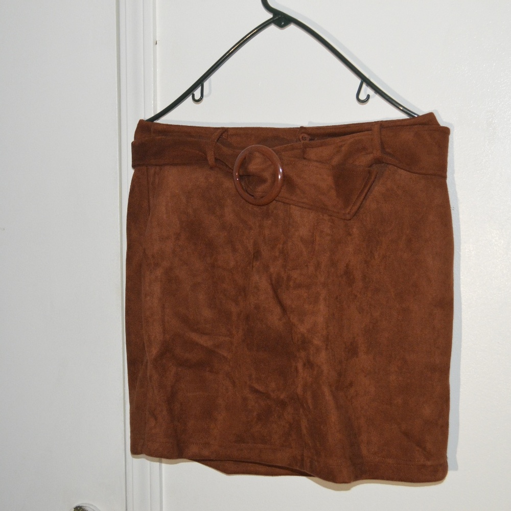 Brown Suede Skirt